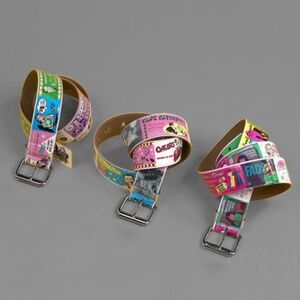 Set of 3 Ladies Retro Themed Artwork Belts